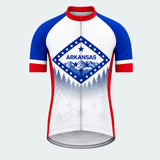 Men's Personalized Short Sleeve Cycling Jersey – Arkansas Peaks & Stars - Front