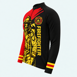 Men's Personalized Long Sleeve Cycling Jersey – US Firefighter Frontline - Side