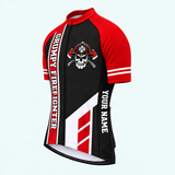 Men's Personalized Short Sleeve Cycling Jersey – Grumpy US Firefighter - Front 45°