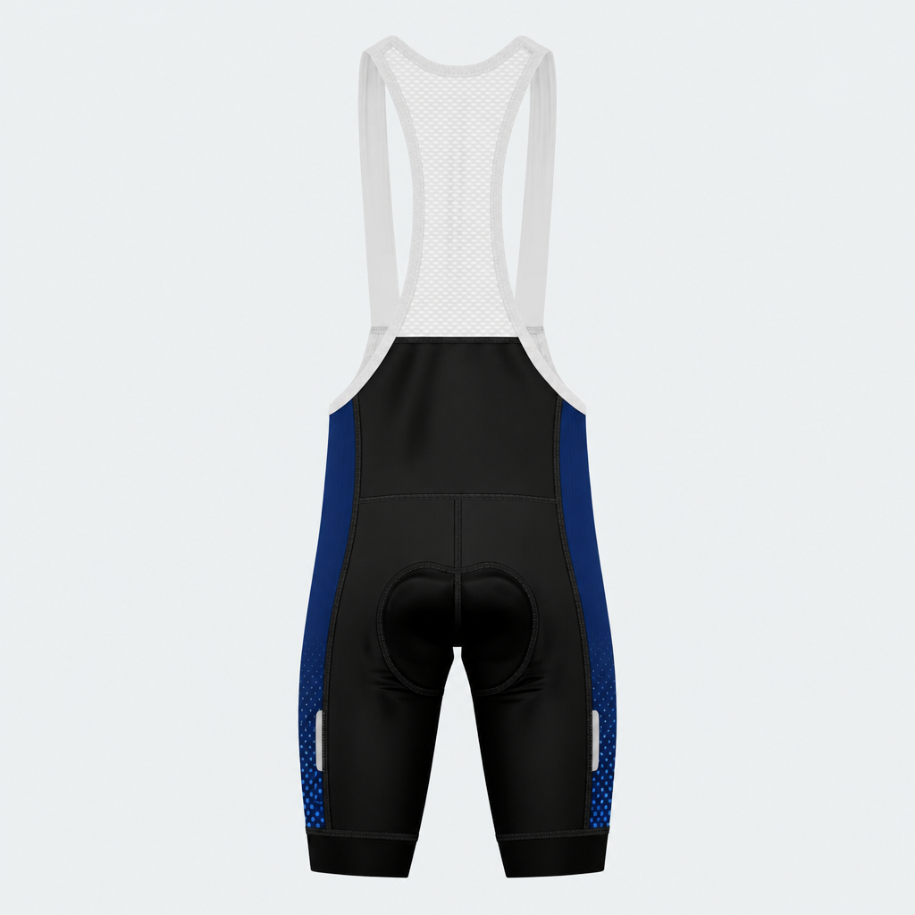 Men's US Patriotic Stars and Stripes Cycling Bib Shorts - Back
