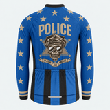 Men's Personalized Long Sleeve Cycling Jersey – Vintage Police Officer - Back