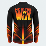 Men's Personalized Long Sleeve Cycling Jersey – Jesus Redeemed by His Grace - Back