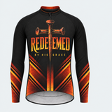 Men's Personalized Long Sleeve Cycling Jersey – Jesus Redeemed by His Grace - Front