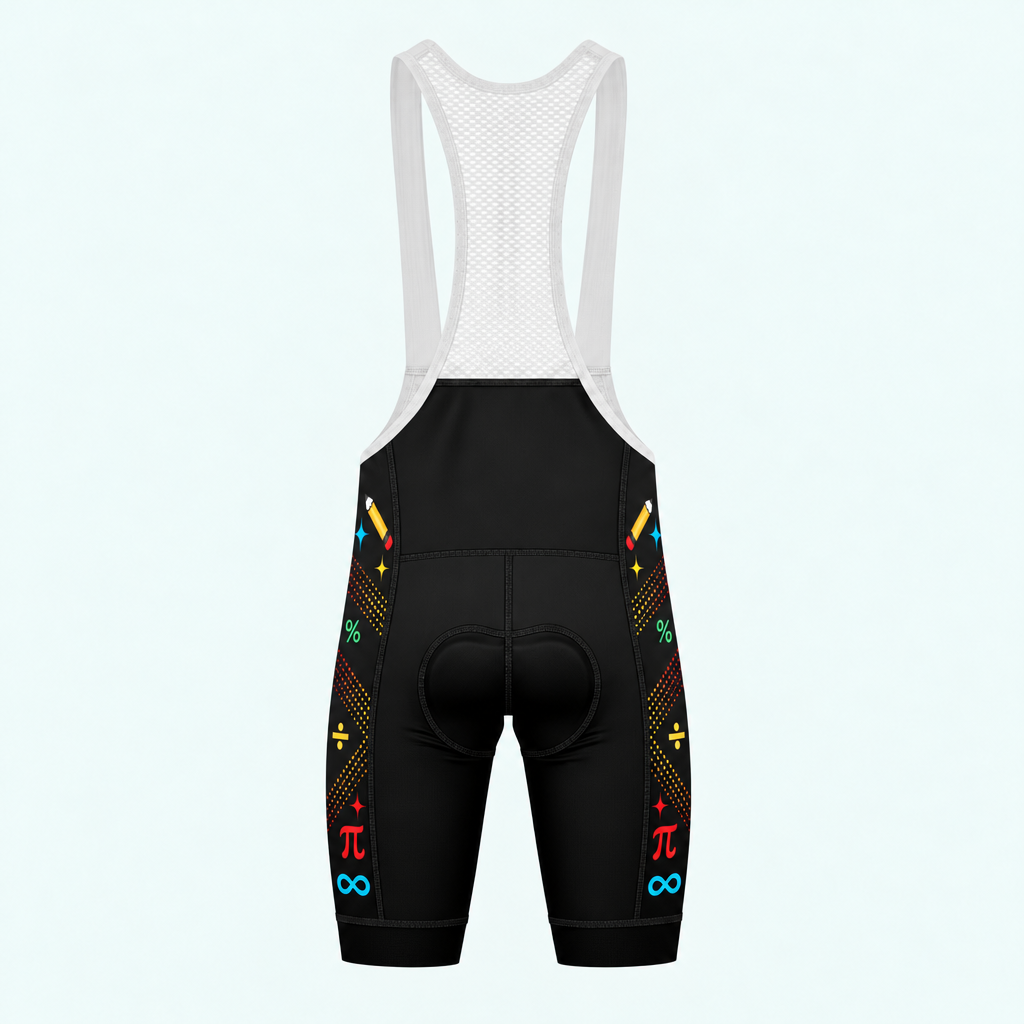 Men's Math Teacher Formula Cycling Bib Shorts - Back