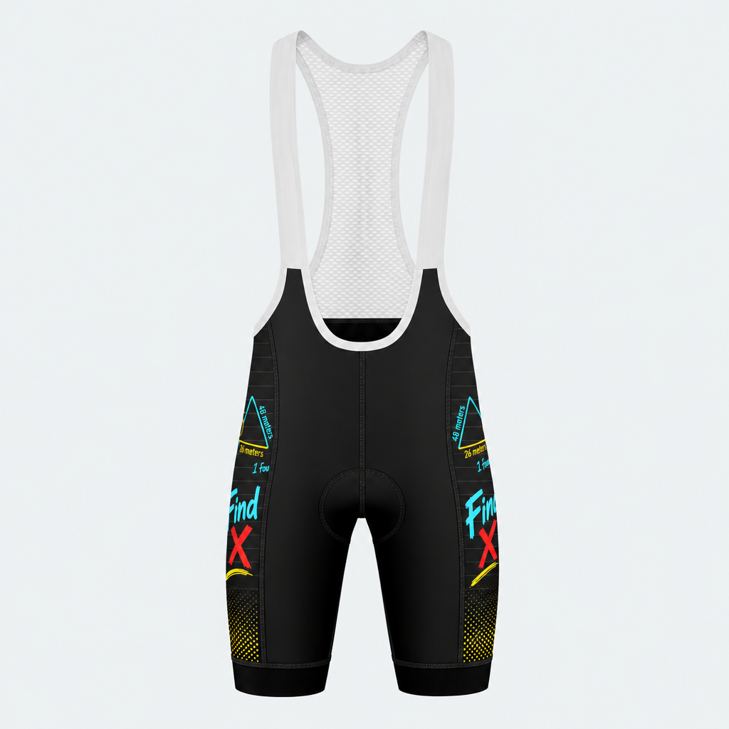 Men's Math Teacher Find X Geometry Cycling Bib Shorts - Front