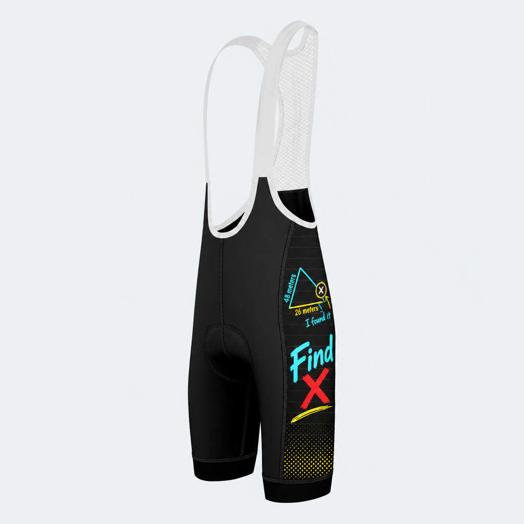 Men's Math Teacher Find X Geometry Cycling Bib Shorts - Side
