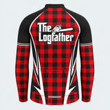 Men's Personalized Long Sleeve Lumberjack Cycling Jersey – The Chainsaw Logfather - Back
