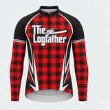 Men's Personalized Long Sleeve Lumberjack Cycling Jersey – The Chainsaw Logfather - Front
