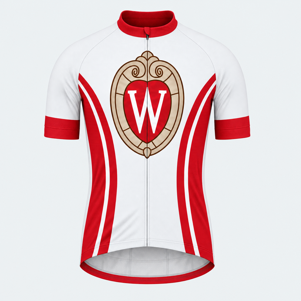 Men's Personalized Short Sleeve Cycling Jersey – University of Wisconsin- Madison - Front