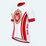 Men's Personalized Short Sleeve Cycling Jersey – University of Wisconsin- Madison - Front 45°