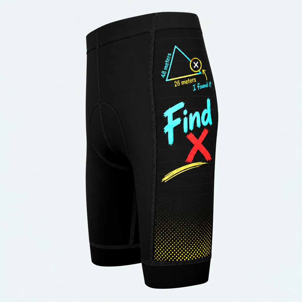Men's Math Teacher Find X Geometry Cycling Shorts - Side