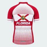 Men's Personalized Short Sleeve Cycling Jersey – Florida Cross & Seal - Back