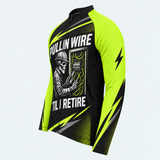 Men's Personalized Long Sleeve Cycling Jersey – Electrician Skull - Side
