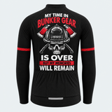 Men's Personalized Long Sleeve Cycling Jersey – US Firefighter My Time In Bunker Gear Is Over - Back
