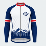 Men's Personalized Long Sleeve Cycling Jersey – Arkansas Mountain Crest - Front