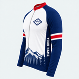 Men's Personalized Long Sleeve Cycling Jersey – Arkansas Mountain Crest - Side