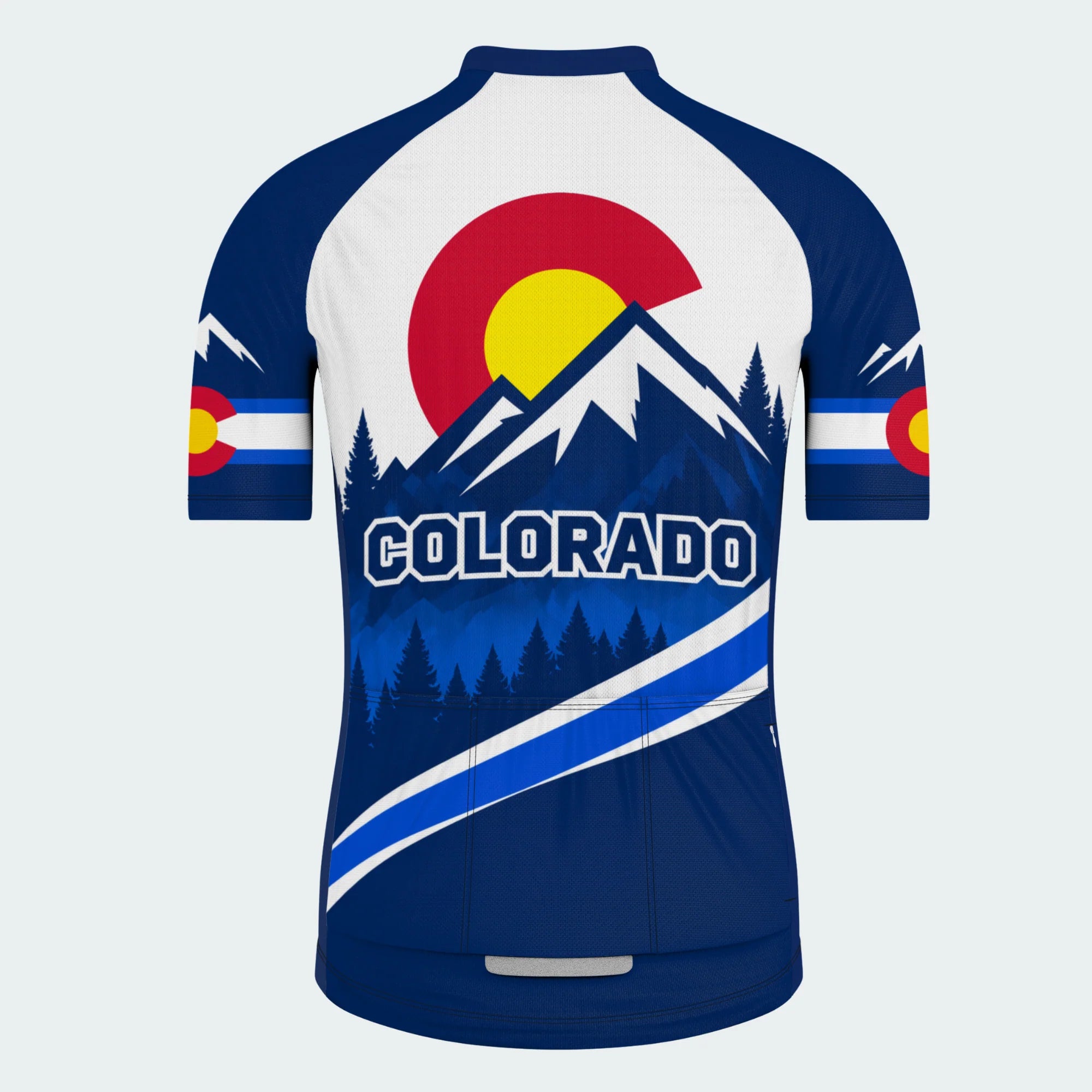 Men's Personalized Short Sleeve Cycling Jersey – Colorado High Country - Back