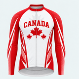 Men's Personalized Long Sleeve Cycling Jersey – Canada True North - Front