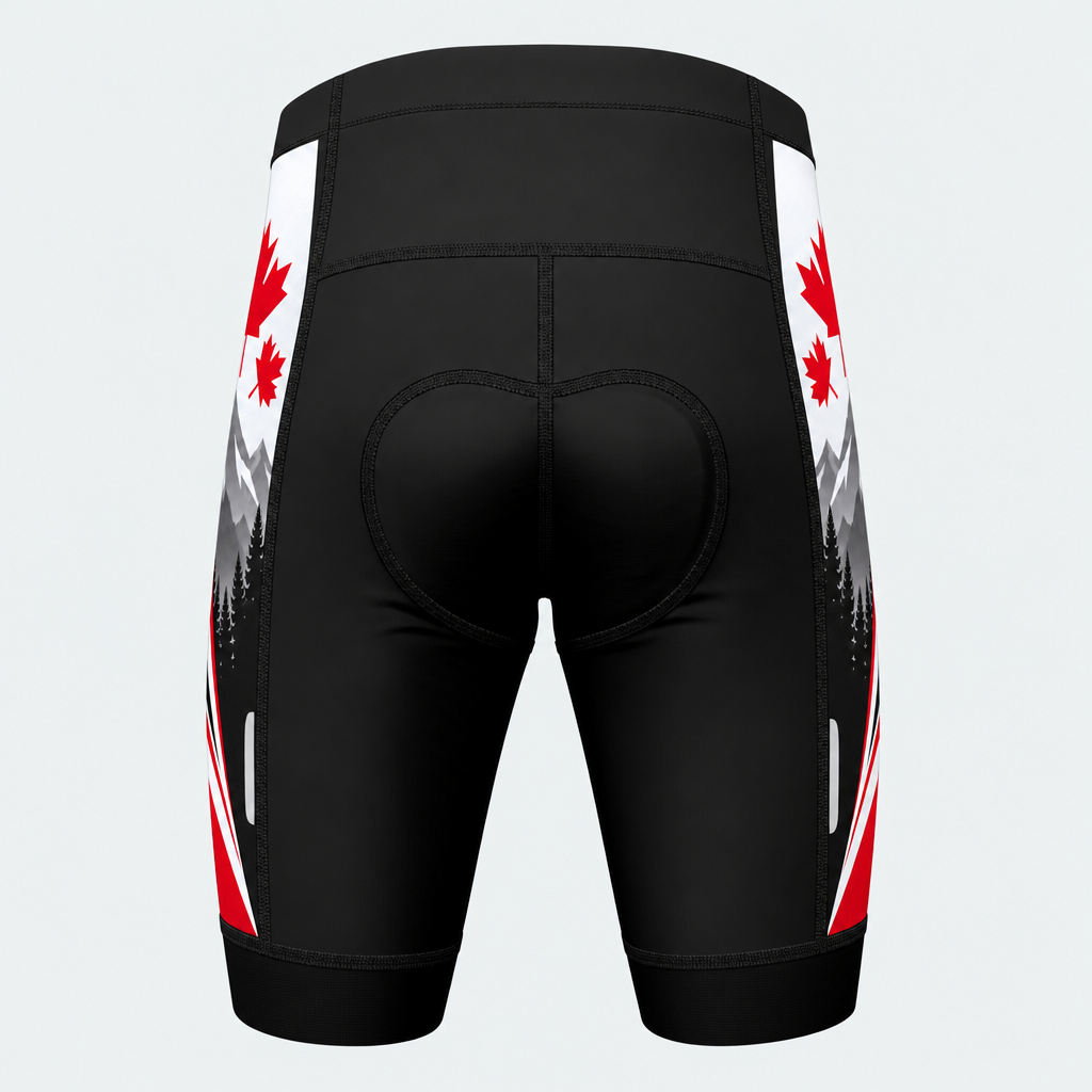 Men's Canadian Maple Peaks Cycling Shorts - Back