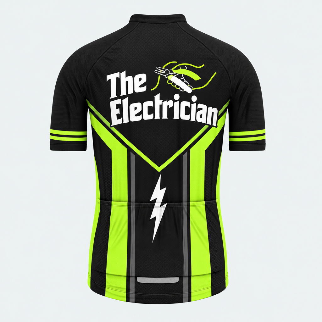 Men's Personalized Short Sleeve Cycling Jersey – The Electrician - Back