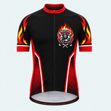 Men's Personalized Short Sleeve Cycling Jersey – US Fire Rescue Shield - Front