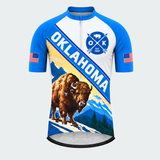 Men's Personalized Short Sleeve Cycling Jersey – Oklahoma Buffalo Summit - Front