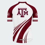Men's Personalized Short Sleeve Cycling Jersey – Texas A&M University Pride - Back