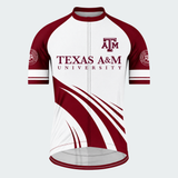 Men's Personalized Short Sleeve Cycling Jersey – Texas A&M University Pride - Front