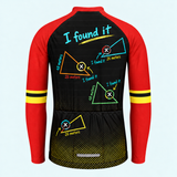 Men's Personalized Long Sleeve Cycling Jersey – Math Teacher Find X Geometry - Back