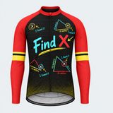 Men's Personalized Long Sleeve Cycling Jersey – Math Teacher Find X Geometry - Front