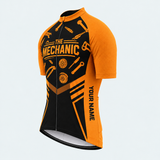 Men's Personalized Short Sleeve Cycling Jersey – The Mechanic Tools - Front 45°