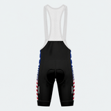 Men's USA Stars & Stripes Cycling Bib Shorts - Back