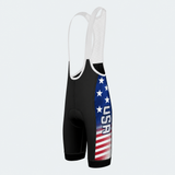 Men's USA Stars & Stripes Cycling Bib Shorts - Side