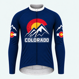 Men's Personalized Long Sleeve Cycling Jersey – Colorado Alpine Summit - Front