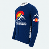 Men's Personalized Long Sleeve Cycling Jersey – Colorado Alpine Summit - Side