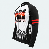 Men's Personalized Long Sleeve Cycling Jersey – Wildland Firefighter Ember Ridge - Side
