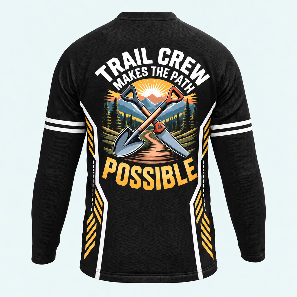 Men's Trail Crew Makes the Path Possible Long-sleeve Cycling T-shirt - Back