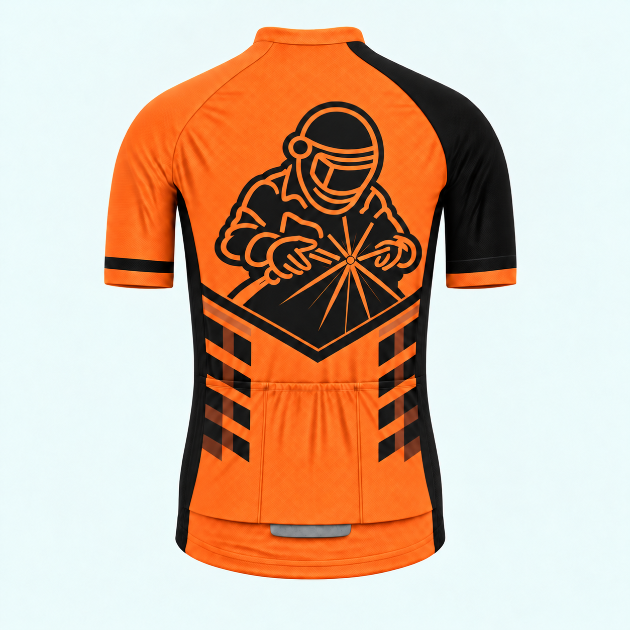 Men's Personalized Short Sleeve Cycling Jersey – Welder Pride - Back