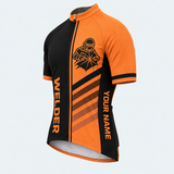 Men's Personalized Short Sleeve Cycling Jersey – Welder Pride - Front 45°