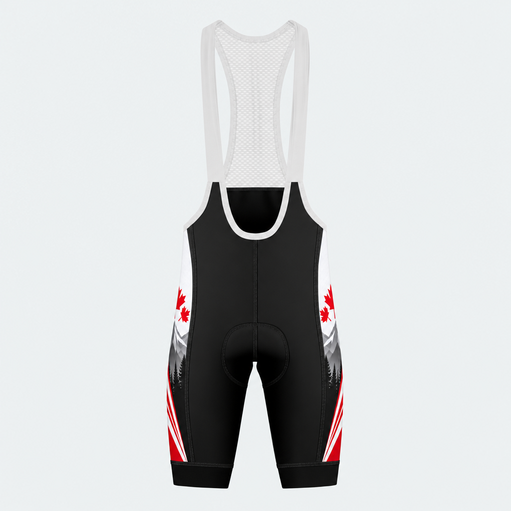 Men's Canadian Maple Peaks Cycling Bib Shorts - Front