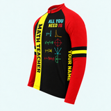 Men's Personalized Long Sleeve Cycling Jersey – Math Teacher I Have Problems - Side