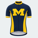 Men's Personalized Short Sleeve Cycling Jersey – University of Michigan - Front