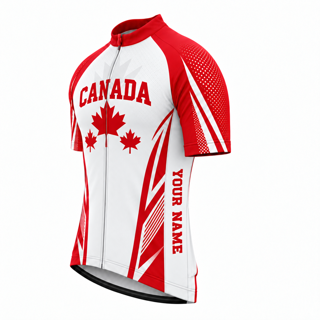 Men's Personalized Canada True North Cycling Jersey - Front 45°