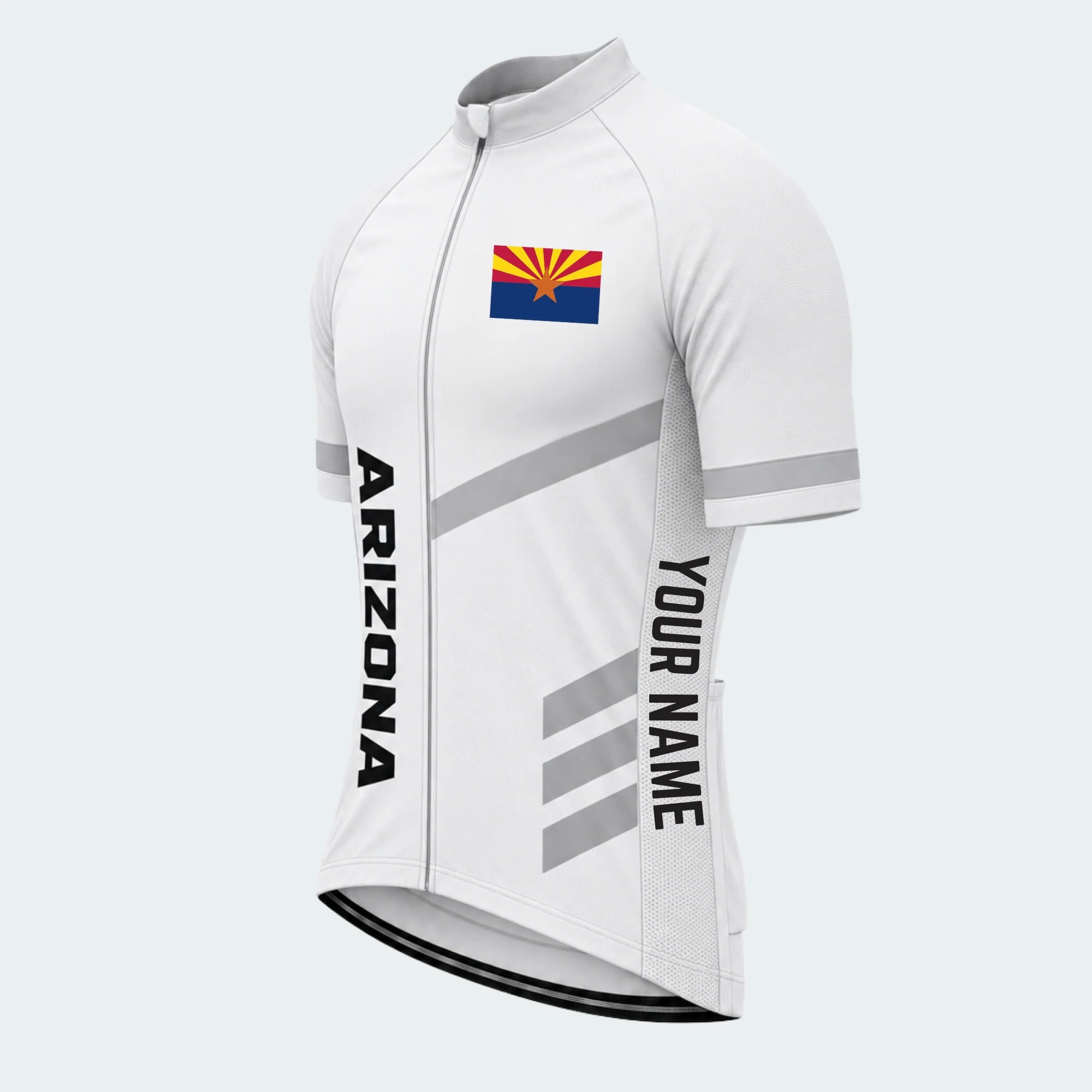 Men's Personalized Short Sleeve Cycling Jersey – Arizona Saguaro Road - Front 45°