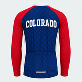 Men's Personalized Long Sleeve Cycling Jersey – Colorado Centennial C - Back