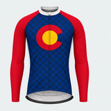 Men's Personalized Long Sleeve Cycling Jersey – Colorado Centennial C - Front