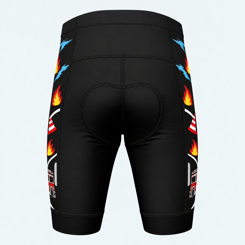 Men's US Firefighter Pride Cycling Shorts - Back