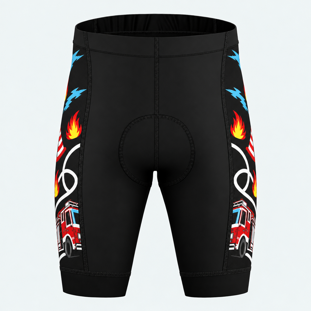 Men's US Firefighter Pride Cycling Shorts - Front