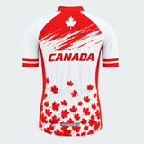 Men's Personalized Short Sleeve Cycling Jersey – Canada Maple Leaf - Back