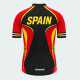 Men's Personalized Short Sleeve Cycling Jersey – Spain Coat of Arms - Back